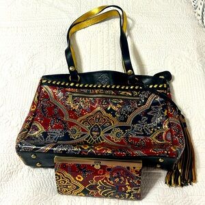 PATRICIA NASH SHOULDER SATCHEL TOTE